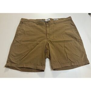 Goodfellow & Co Linden Chino Shorts Mens Size 42 Brown Cotton Spandex Flat Front